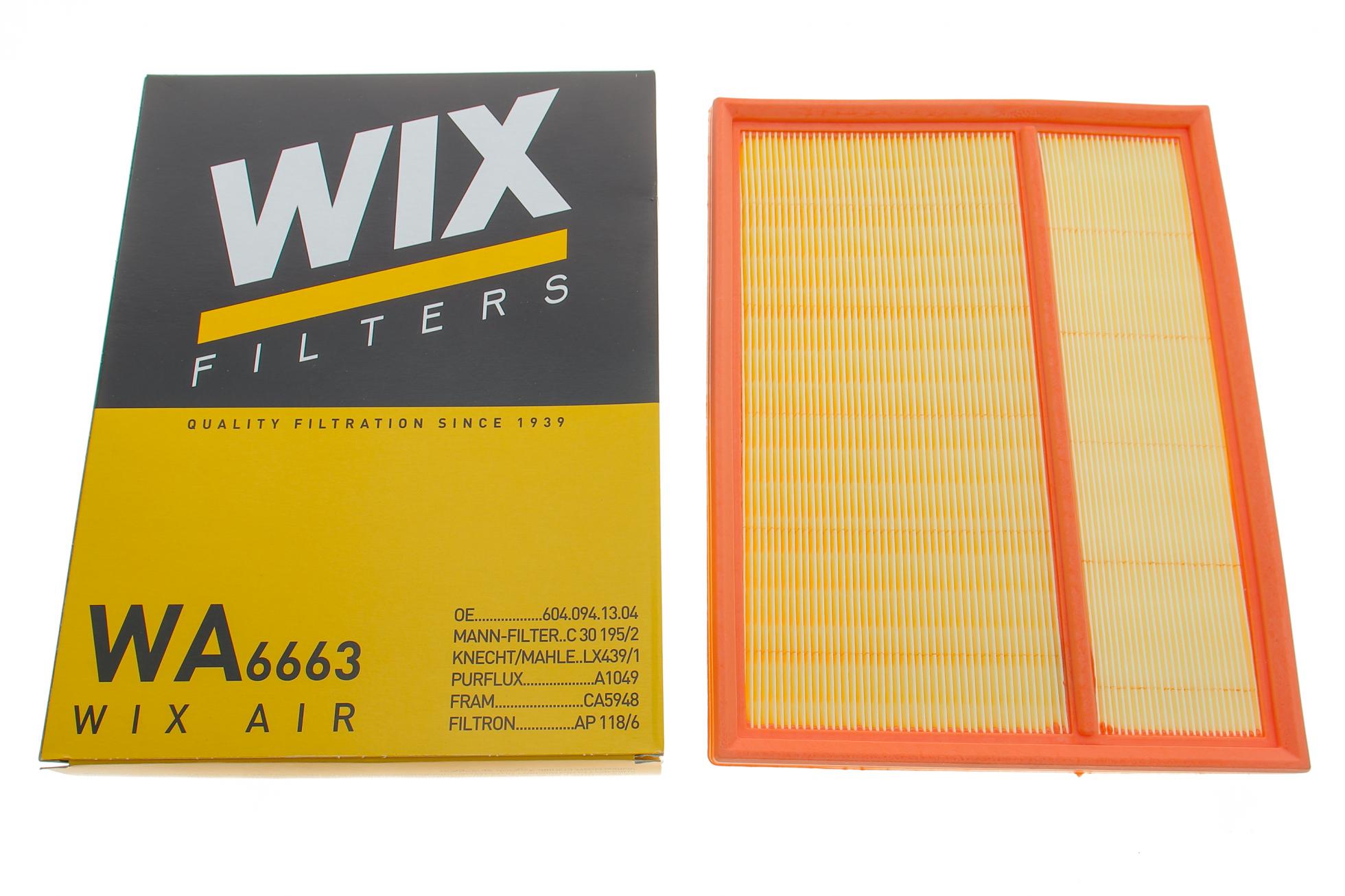 WA6663 WIX FILTERS